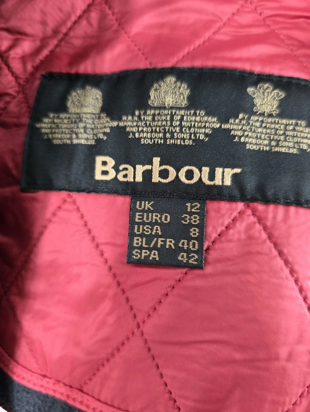 Barbour Wray Gilet Quilted Double Zip Waistcoat Vest Layering Outerwear Size 8